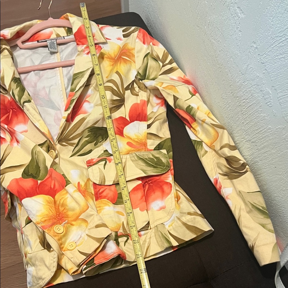 # 0829+ Caribbean Joe Multicolor Floral Blazer - Picture 5 of 10